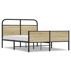 vidaXL Cadre de lit sans matelas 140x200 cm chêne sonoma