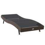 vidaXL Chaise longue 70 x 197 x 82 cm Rattan synthétique  métal