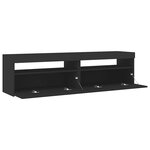 vidaXL Meubles TV 2 Pièces avec lumières LED Noir 75x35x40 cm