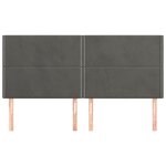vidaXL Tête de lit Gris foncé 160 x 5 x 118/128 cm Velours