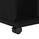 vidaXL Cabinet roulant Chêne noir 60 x 45 x 55 cm Bois d'ingénierie