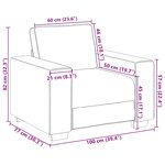 vidaXL Fauteuil gris clair 100x77x82 cm tissu