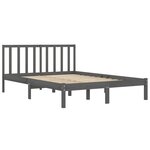 vidaXL Cadre de lit Gris Bois de pin massif 200x200 cm