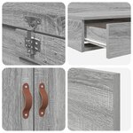 vidaXL Cadre de lit de rangement Gris Sonoma 140x200 cm
