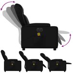 vidaXL Fauteuil de massage inclinable électrique noir similicuir