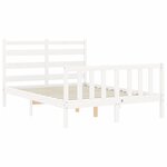 vidaXL Cadre de lit sans matelas blanc 120x200 cm bois de pin massif