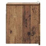 vidaXL Cabinet de chevet mural 2 Pièces Bois ancien 33 x 34 5 x 43 cm