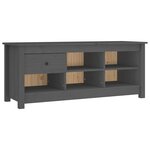 vidaXL Armoire à chaussures Gris 110x38x45 5 cm Bois de pin massif