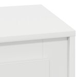 vidaXL Table de chevet avec lumières LED blanche 44x34 5x45 cm