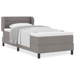 vidaXL Lit boxspring avec matelas avec matelas Taupe 80 x 200 cm tissu
