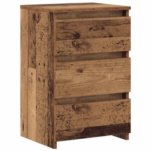 vidaXL Tables de chevet 2 Pièces vieux bois 40x35x62 5 cm bois ingénierie