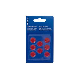 Blister de 8 Aimants ronds MAULpro 15 mm Puiss. 0,17 kg Rouge MAUL