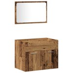 vidaXL Ensemble de meubles de salle de bain en 4 pièces en bois ancien