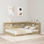 vidaXL Tête de lit de rangement Chêne Sonoma 150 cm Bois d'ingénierie