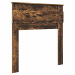 vidaXL Tête de lit avec tête de lit Chêne fumé 90 cm Bois d'ingénierie