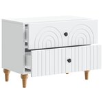 vidaXL Cabinet de chevet Blanc 62 x 34 5 x 48 cm Bois d'ingénierie