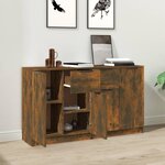 vidaXL Buffets 2 Pièces Chêne fumé 60x30x70 cm Bois d'ingénierie