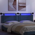 vidaXL Tête de lit suspendue Bleu Tissu