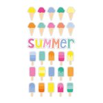 Autocollants puffies 3d tutti frutti glaces