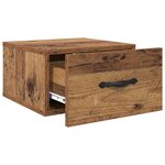 vidaXL Cabinet de chevet avec tiroir 2 Pièces Bois ancien 35 x 35 x 20 cm