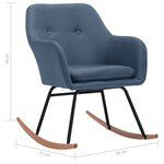 vidaXL Chaise à bascule Bleu Tissu
