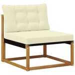vidaXL Ensemble de canapés d'extérieur 7 pc Naturel et Crème