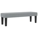 vidaXL Lit à ressorts gris clair avec matelas et banc 180x200 cm Tissu