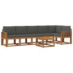 vidaXL Ensemble de canapés d'extérieur 7 pc Naturel et Anthracite