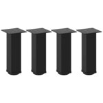 vidaXL Pieds de table basse 4 pièces Noir 30-32 cm Acier