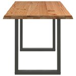 vidaXL Table à manger et bord naturel bois massif chêne rectangulaire
