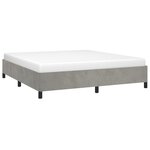 vidaXL Cadre de lit sans matelas gris clair 160x200 cm velours