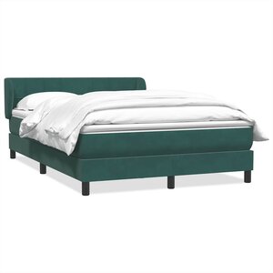 vidaXL Sommier à lattes de lit et matelas vert foncé 140x210cm velours