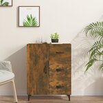 vidaXL Buffet chêne fumé 69 5x34x90 cm bois d'ingénierie