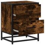 vidaXL Table de chevet chêne fumé 40x31x50 cm bois d'ingénierie