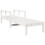 vidaXL Chaise longue blanc 199 5x62x55 cm bois massif de pin