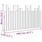 vidaXL Tête de lit murale 146 5x3x80 cm Bois massif de pin