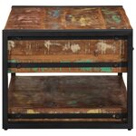 vidaXL Table basse multicolore 90x50x38 cm bois de récupération massif