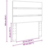 vidaXL Tête de lit Gris béton 80 cm Bois d'ingénierie