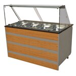 Buffet chaud - 3 ou 4 gn 1/1 - combisteel -  - acier inoxydable1070 mm 1400x800x850/1350mm