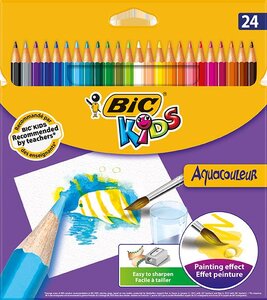 Etui de 24 crayons de couleur KIDS AQUACOULEUR 24 Couleurs BIC
