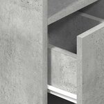 vidaXL Tables de chevet 2 Pièces avec tiroir gris béton 25x31x66 cm