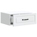 vidaXL Cabinet de chevet mural 2 Pièces Blanc 49 x 34 5 x 20 cm