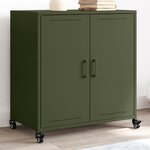 vidaXL Buffet vert olive 68 5x39x72 cm acier laminé à froid