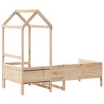 vidaXL Lit de jour avec toit sans matelas 80x200 cm bois massif