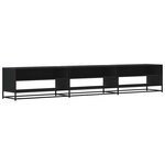 vidaXL Meuble TV noir 270x40x46 cm bois d'ingénierie