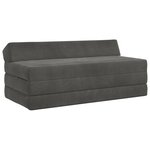 vidaXL Canapé-lit pliable Gris foncé 120 x 60 x 49 cm Tissu