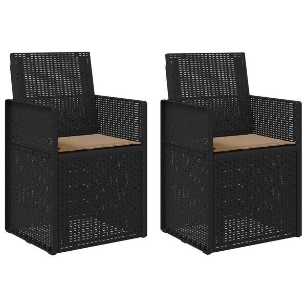 vidaXL Chaises de jardin salle à manger 2 Pièces Anthracite et taupe PP