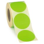 Pastille adhésive permanente fluo jaune 50 mm (lot de 500)