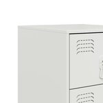 vidaXL Table de chevet blanc 34 5x39x62 cm acier