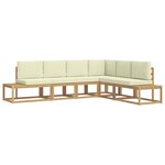 vidaXL Ensemble de canapés d'extérieur 4 Pièce Blanc et crème